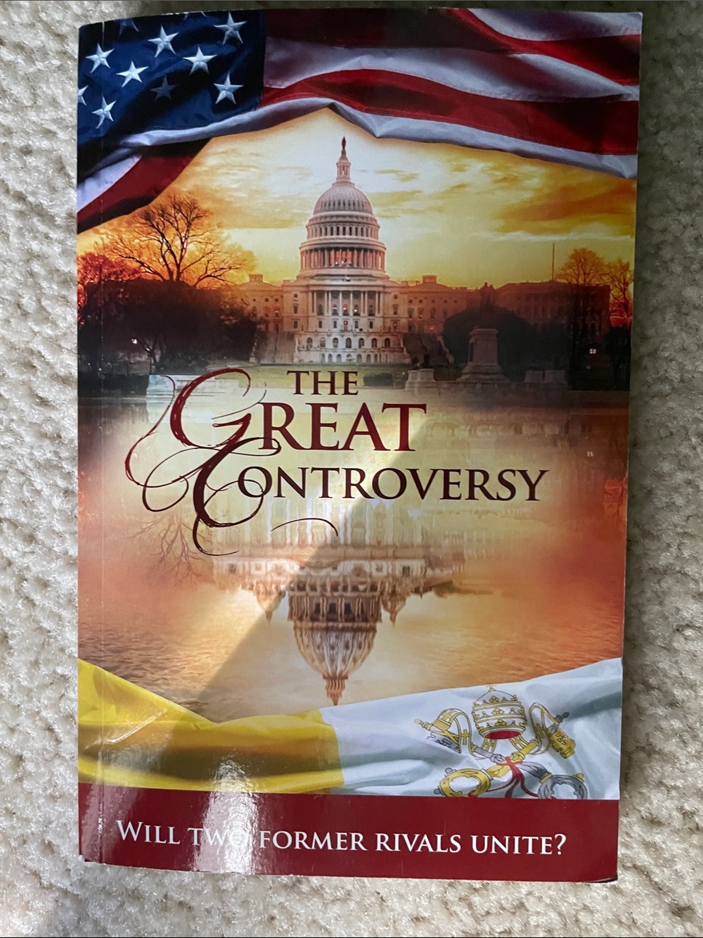 The Great Controversy - Patriotic Sunset Cover (Red, Gold, White)